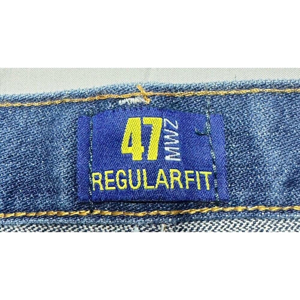 Wrangler Men's 47MWZ Regular Fit Straight Leg Western Blue Jeans - Size 44x30 - Picture 6 of 7